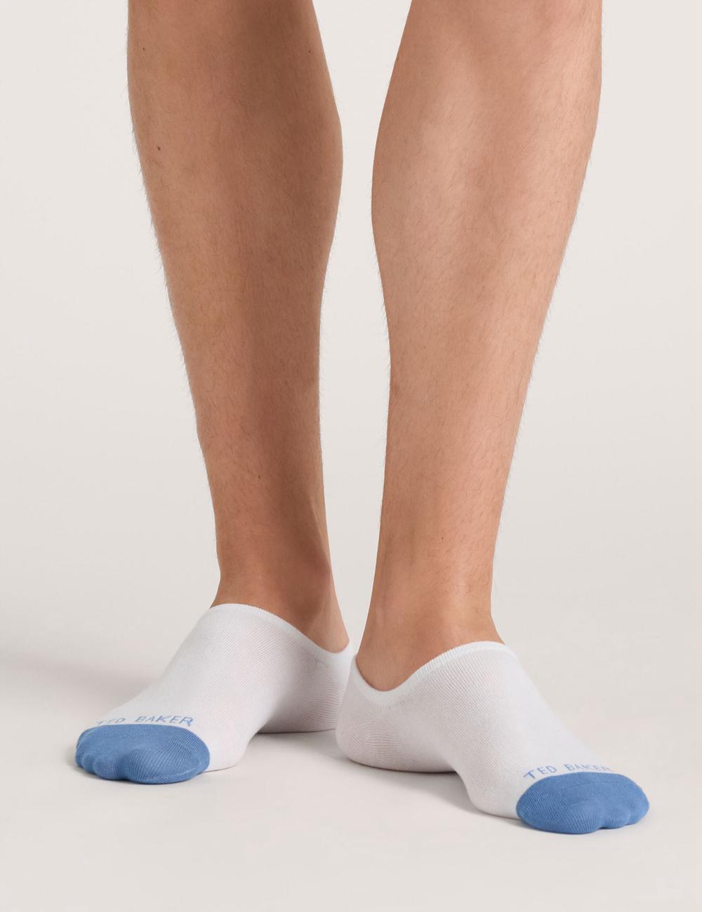 Ted Baker 3 Pack Branded Liner Trainer Socken Herren Weiß | YLTIN-2741