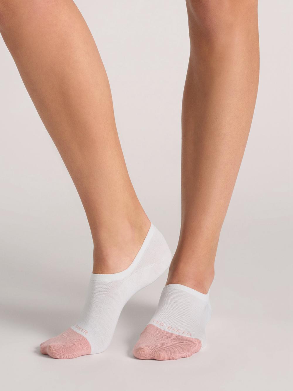 Ted Baker 3 Pack Contrast Toe Liner Trainer Socken Damen Weiß | GONVH-4713