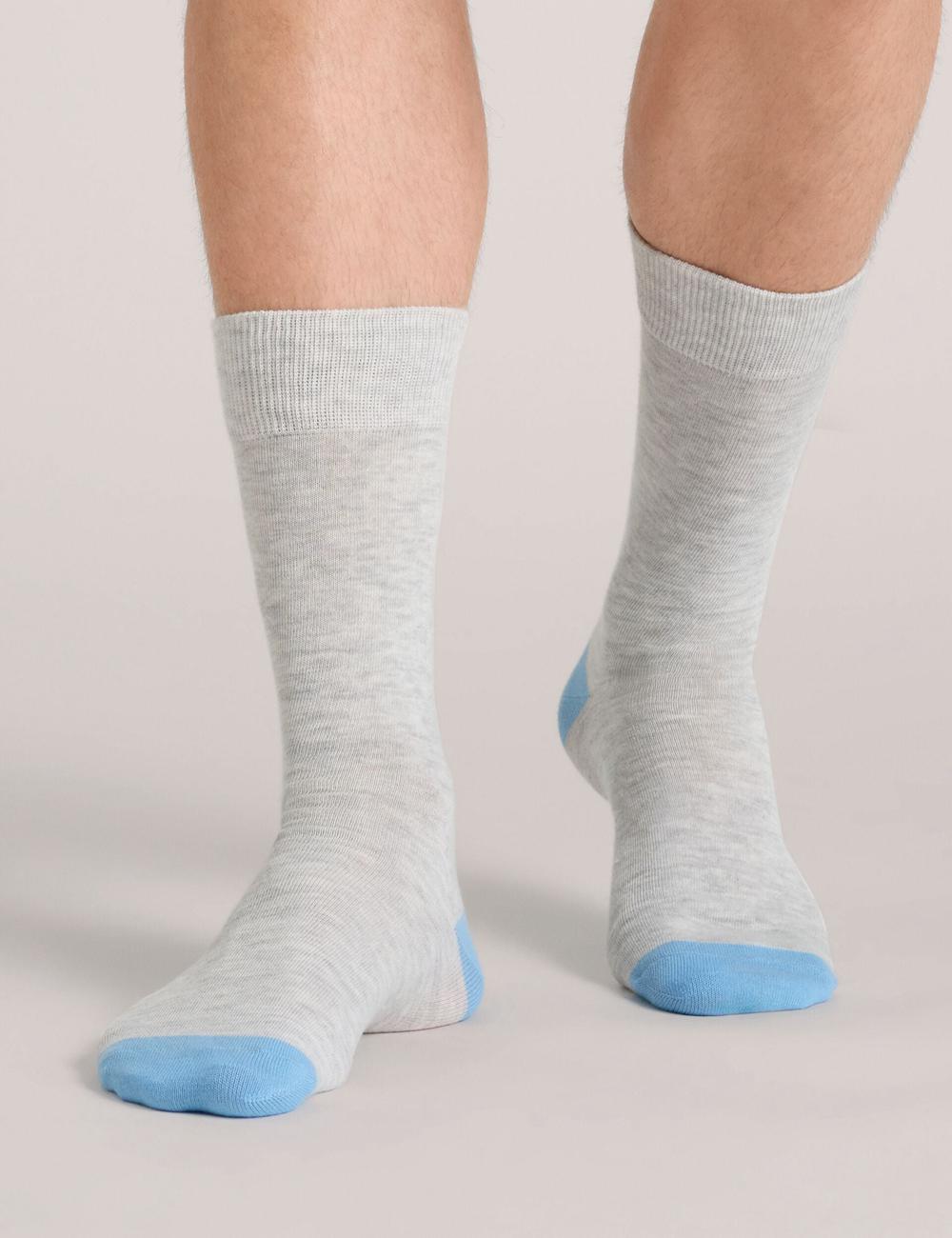 Ted Baker 6 Pack Contrast Heel Toe Crew Socken Herren Schwarz | EKHVF-8142