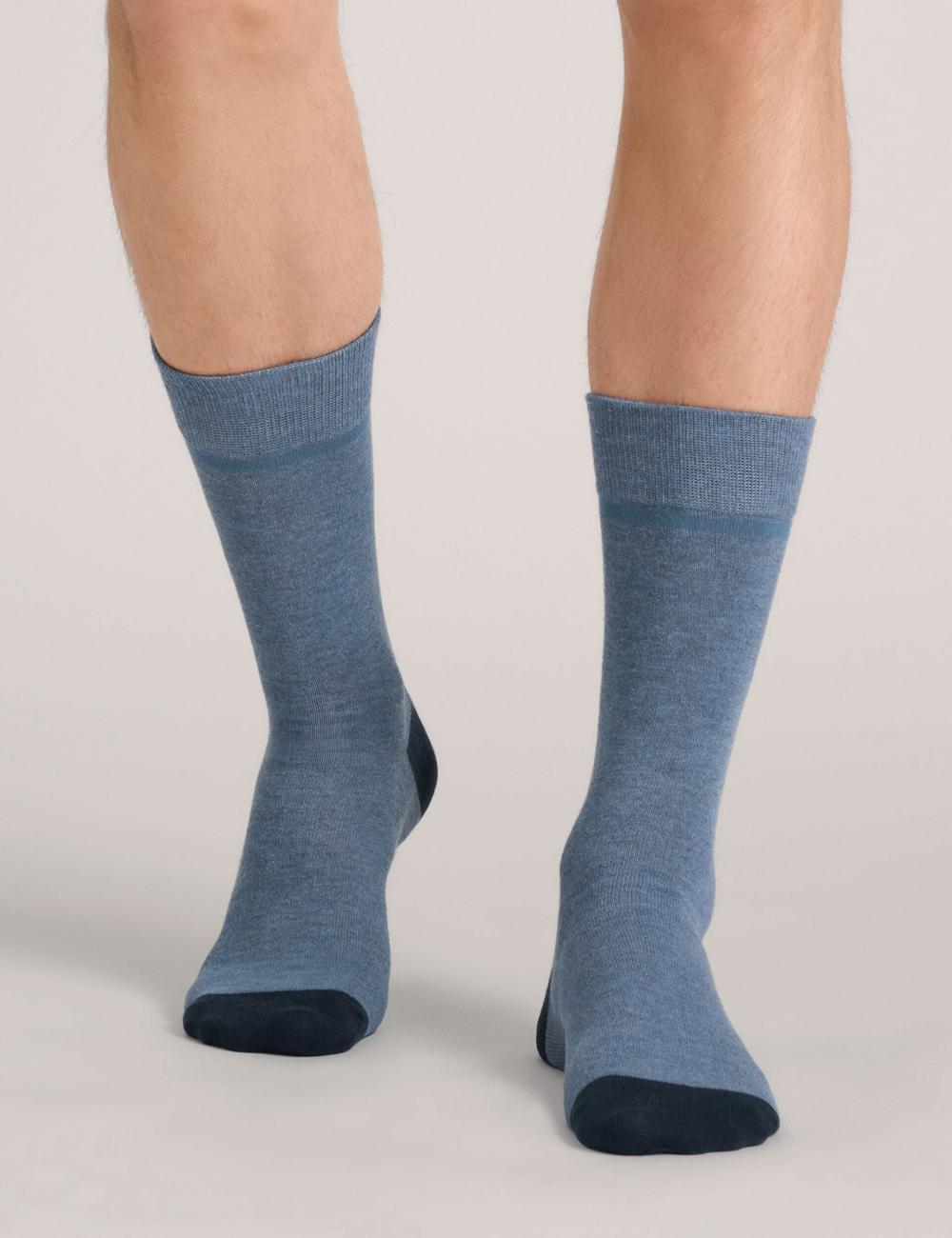 Ted Baker 6 Pack Cotton Rich Mixed Crew Socken Herren Blau | GFBXR-7936