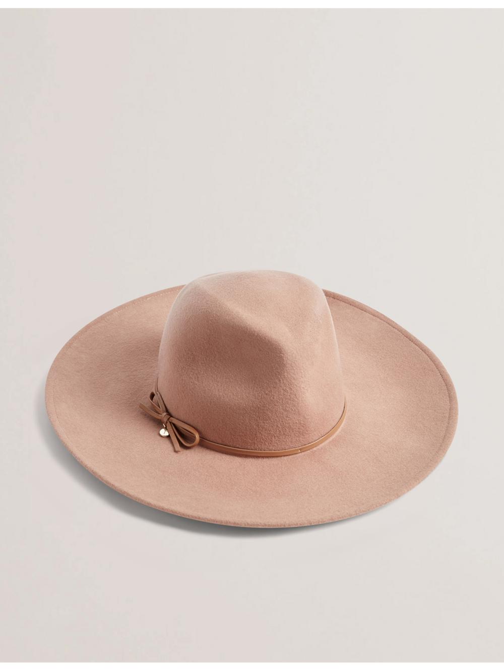 Ted Baker ABBIIIO - Bow Detail Pure Wool Hüte Damen Tan | YKRIS-3716