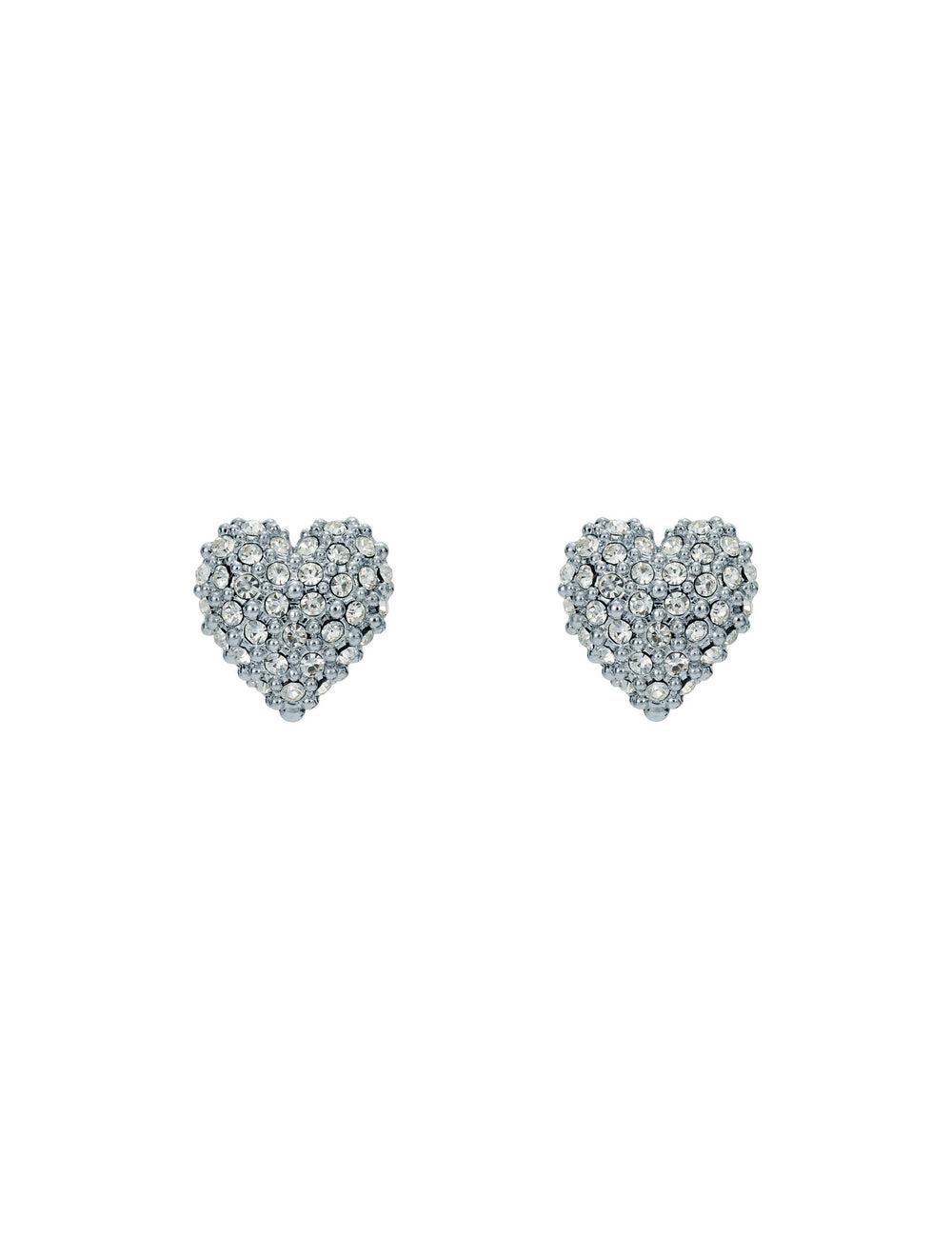 Ted Baker ADORAA - Crystal Heart Stud Ohrringe Damen Silber | HMLRB-4937