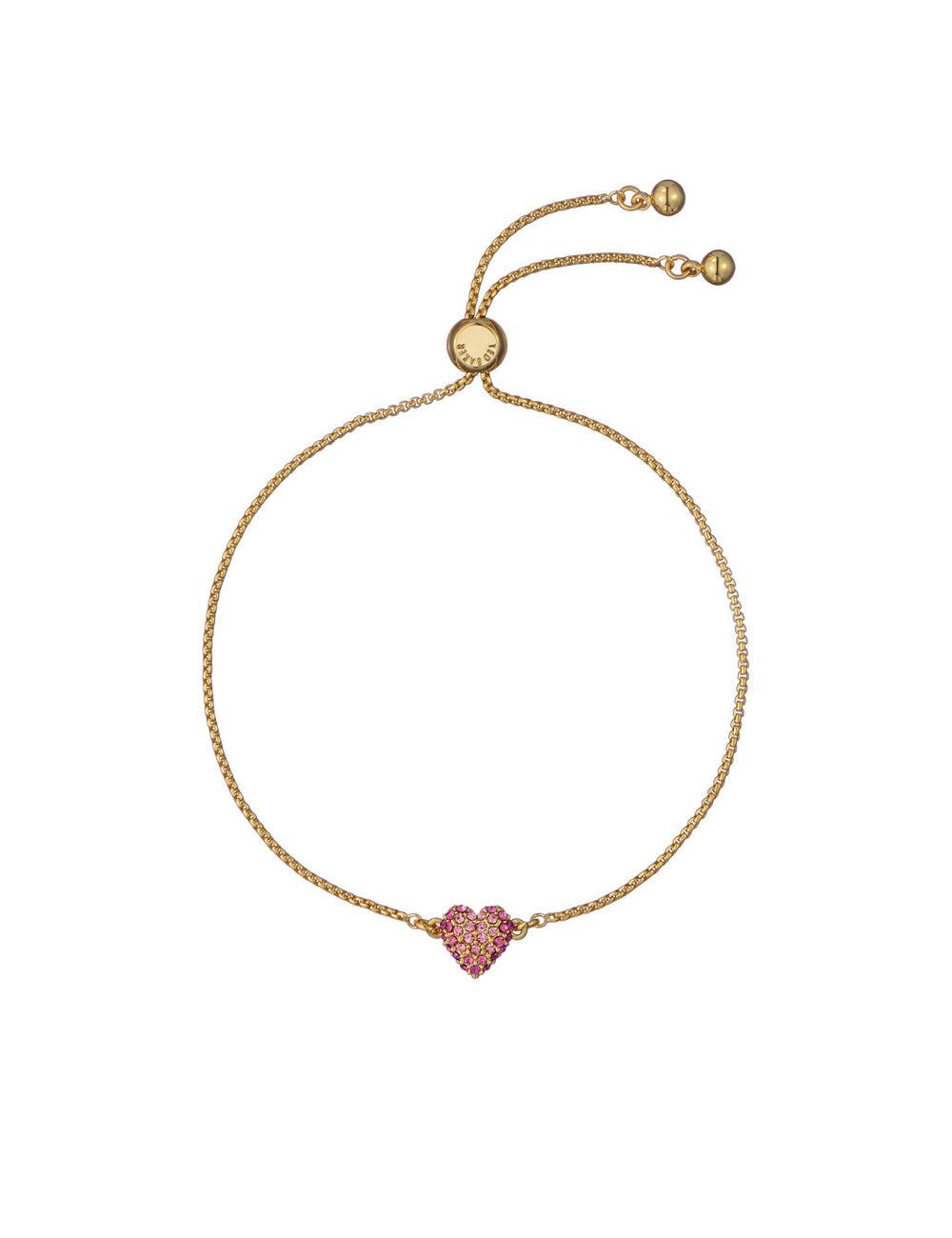 Ted Baker ADORIA - Mini Crystal Heart Adjustable Armbänder Damen Gold | PMVBI-2974