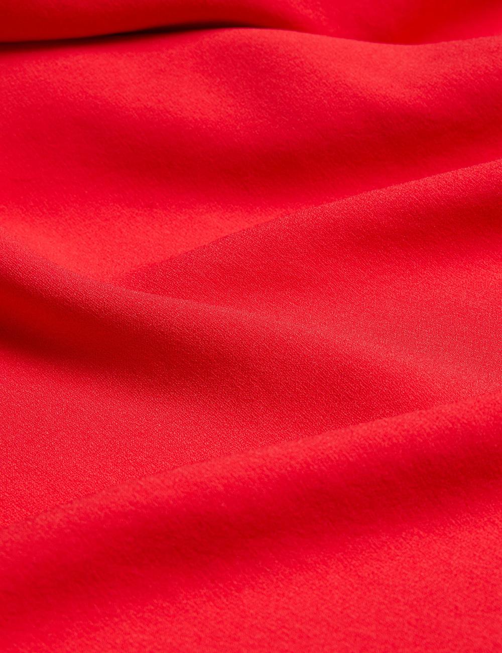 Ted Baker AISLI - One Shoulder Woven Maxikleid Damen Rot | GFSPW-0789