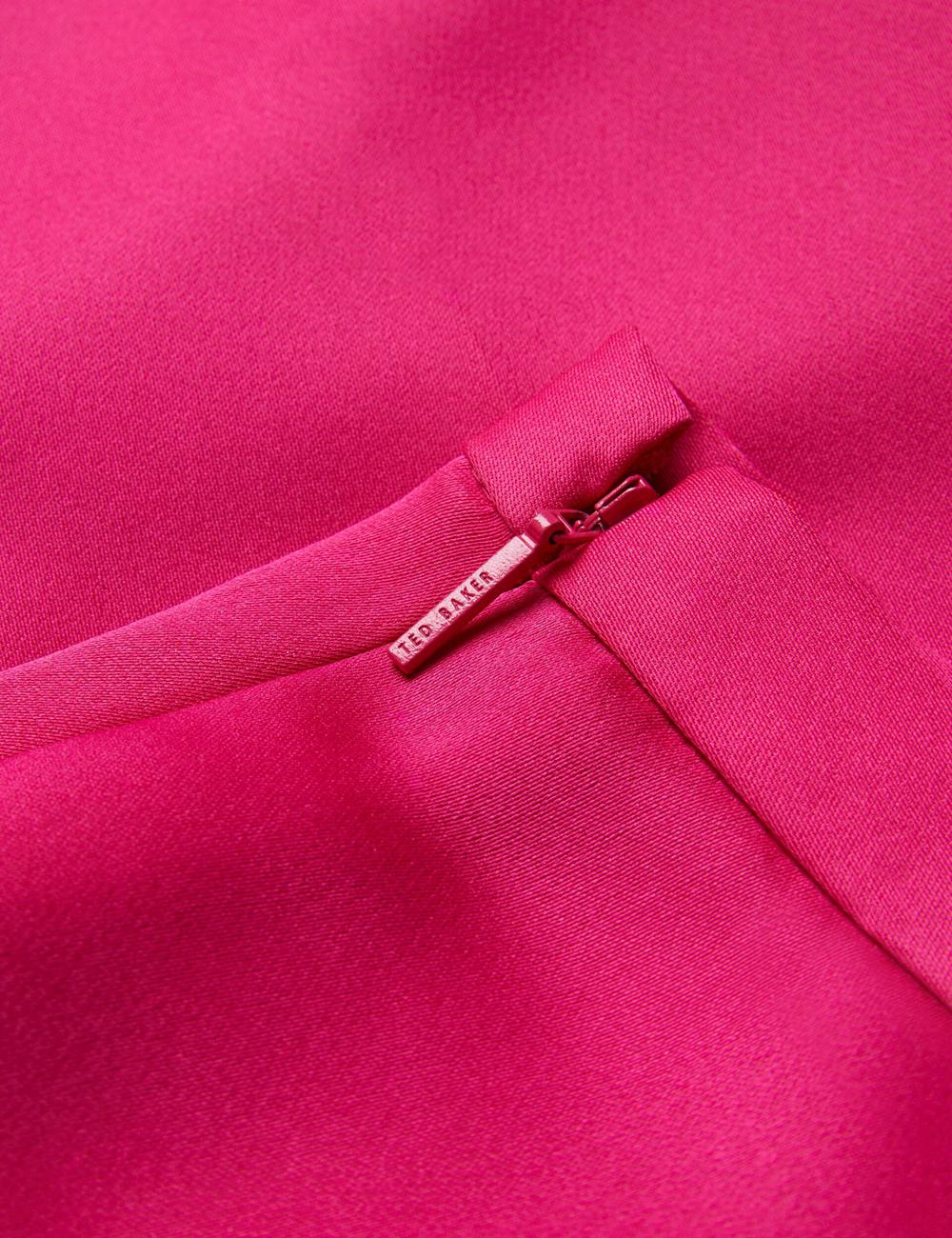 Ted Baker AKENIT - Satin Tailored Slim Leg Hosen Damen Fuchsie | TJQFR-4513