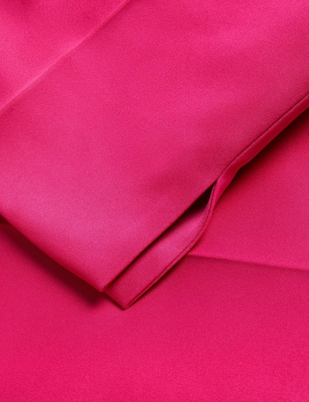 Ted Baker AKENIT - Satin Tailored Slim Leg Hosen Damen Fuchsie | TJQFR-4513