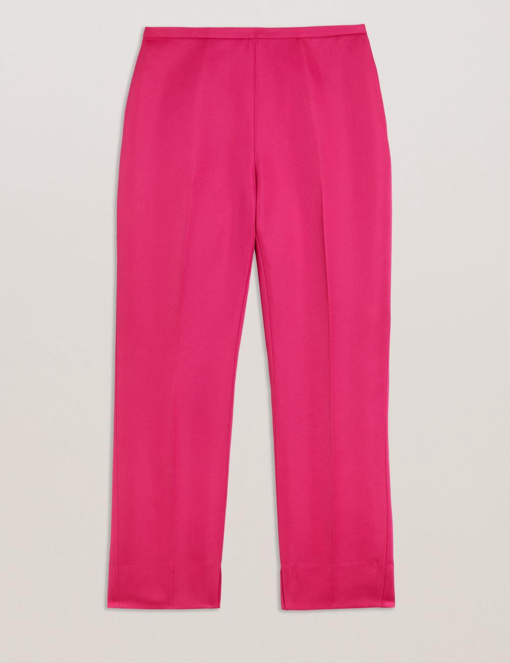 Ted Baker AKENIT - Satin Tailored Slim Leg Hosen Damen Fuchsie | TJQFR-4513
