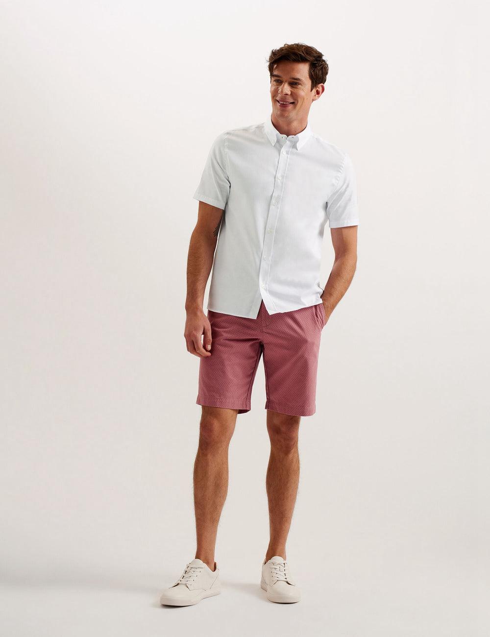 Ted Baker ALDGTE - Short Sleeve Cotton Oxford Hemd Herren Weiß | SRUXM-1764