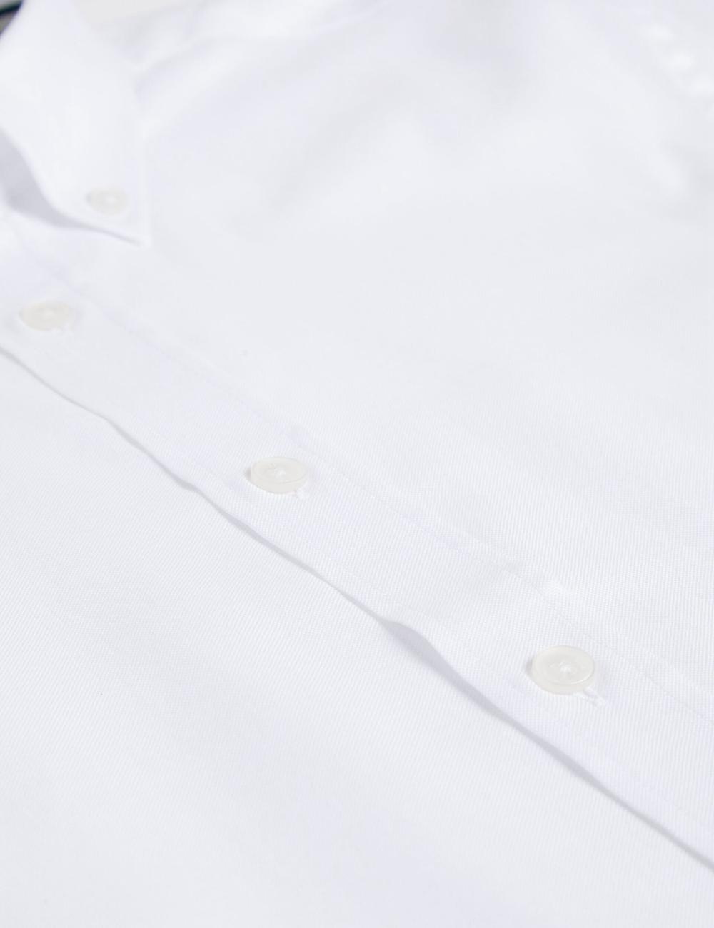 Ted Baker ALDGTE - Short Sleeve Cotton Oxford Hemd Herren Weiß | SRUXM-1764