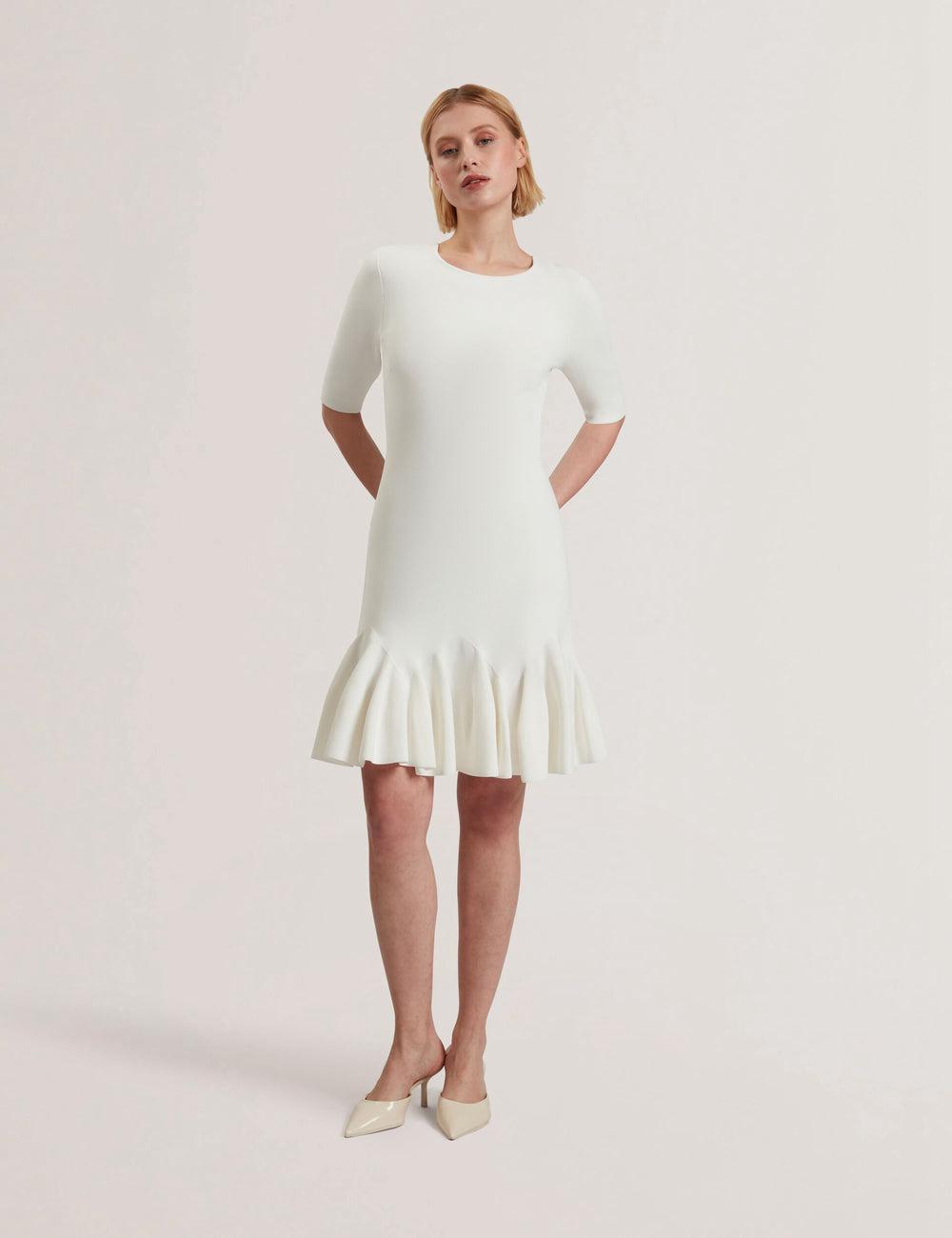 Ted Baker ALZANN Minikleid Damen Ivory | TQXSV-9145