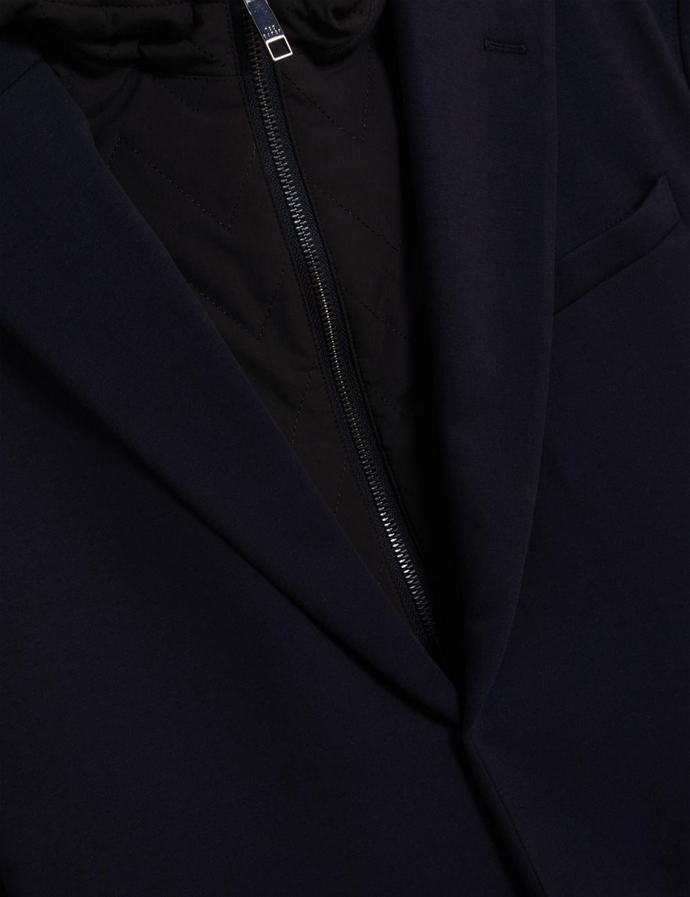 Ted Baker ASHB - Jersey Blazer With Zip-Up Hooded Liner Blazer Herren Navy | DBCNF-0821