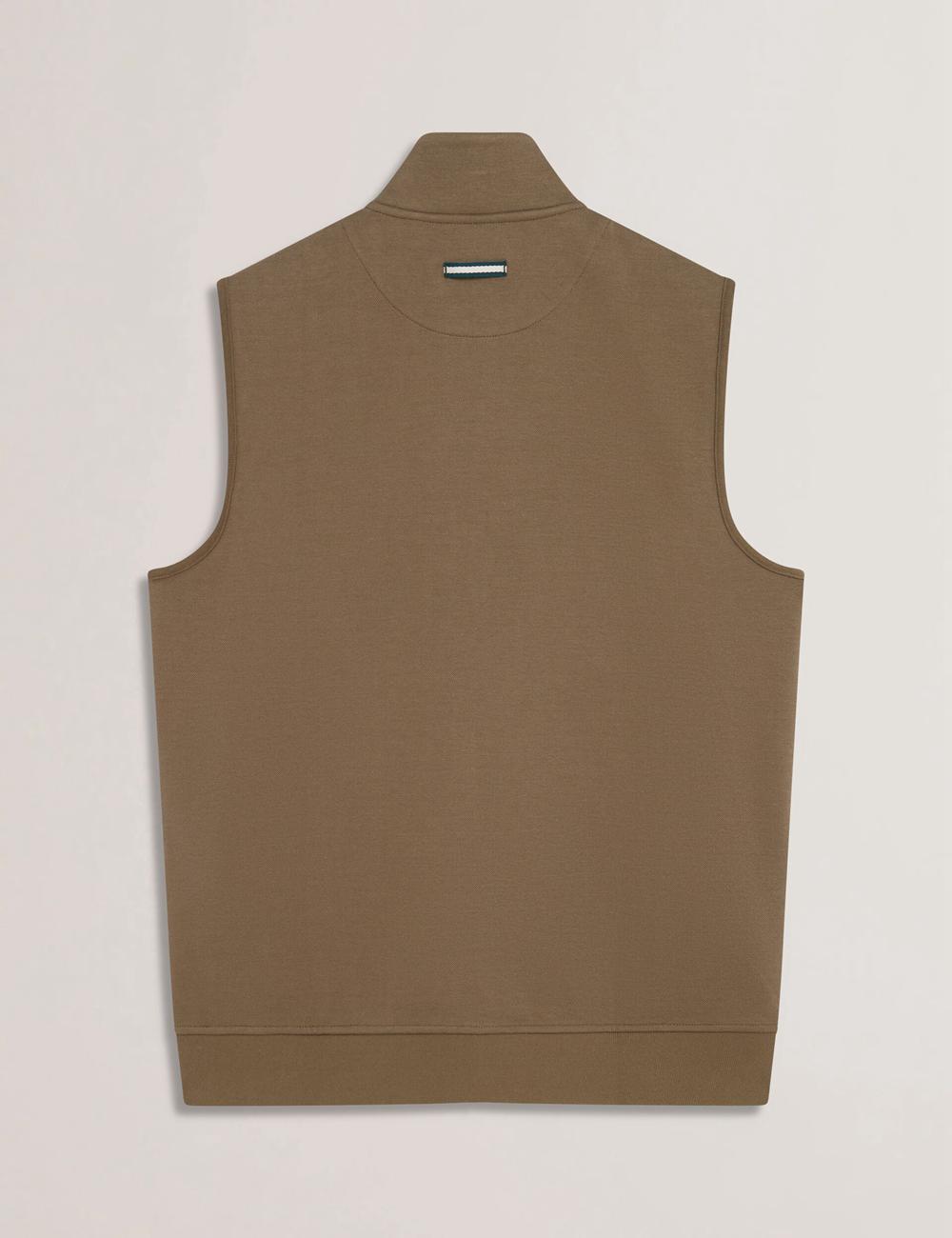 Ted Baker ATHO - Quilted Funnel Neck Zip-Up Gillets Herren Olivgrün | EFDKB-9184