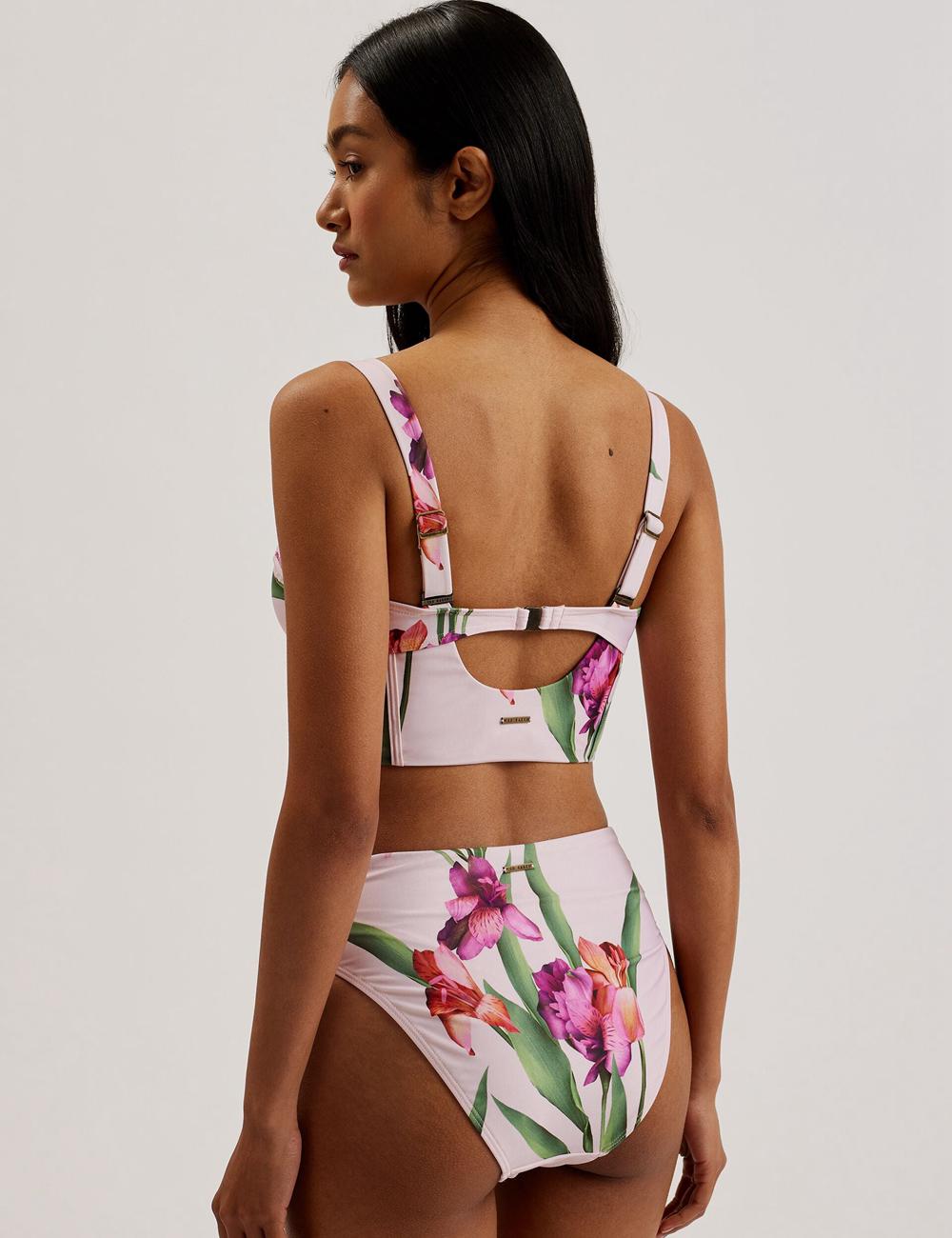 Ted Baker AVELEA - Floral Print High Waisted Bikini Damen Rosa | SOJEA-0893