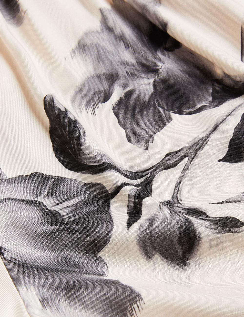 Ted Baker AWYNA - Floral Print Pull-On Wide Leg Hosen Damen Schwarz | FBDCY-5408