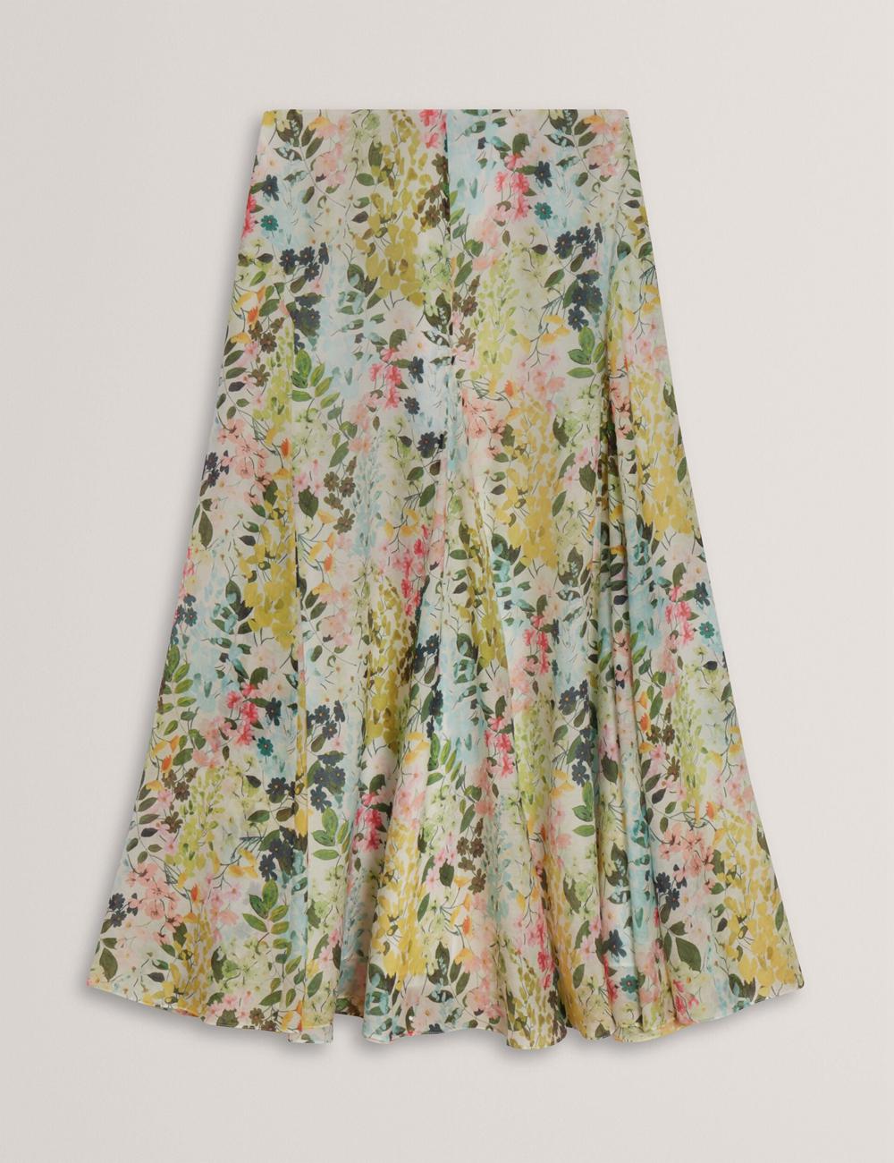 Ted Baker AZULLA - Floral A-Line Woven Röcke Damen Ivory | LJQDP-3127