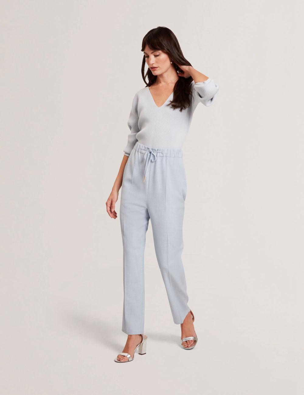 Ted Baker BALLIA - Elasticated Waist Tailored Tapered Hosen Damen Blau | EPWMQ-6540