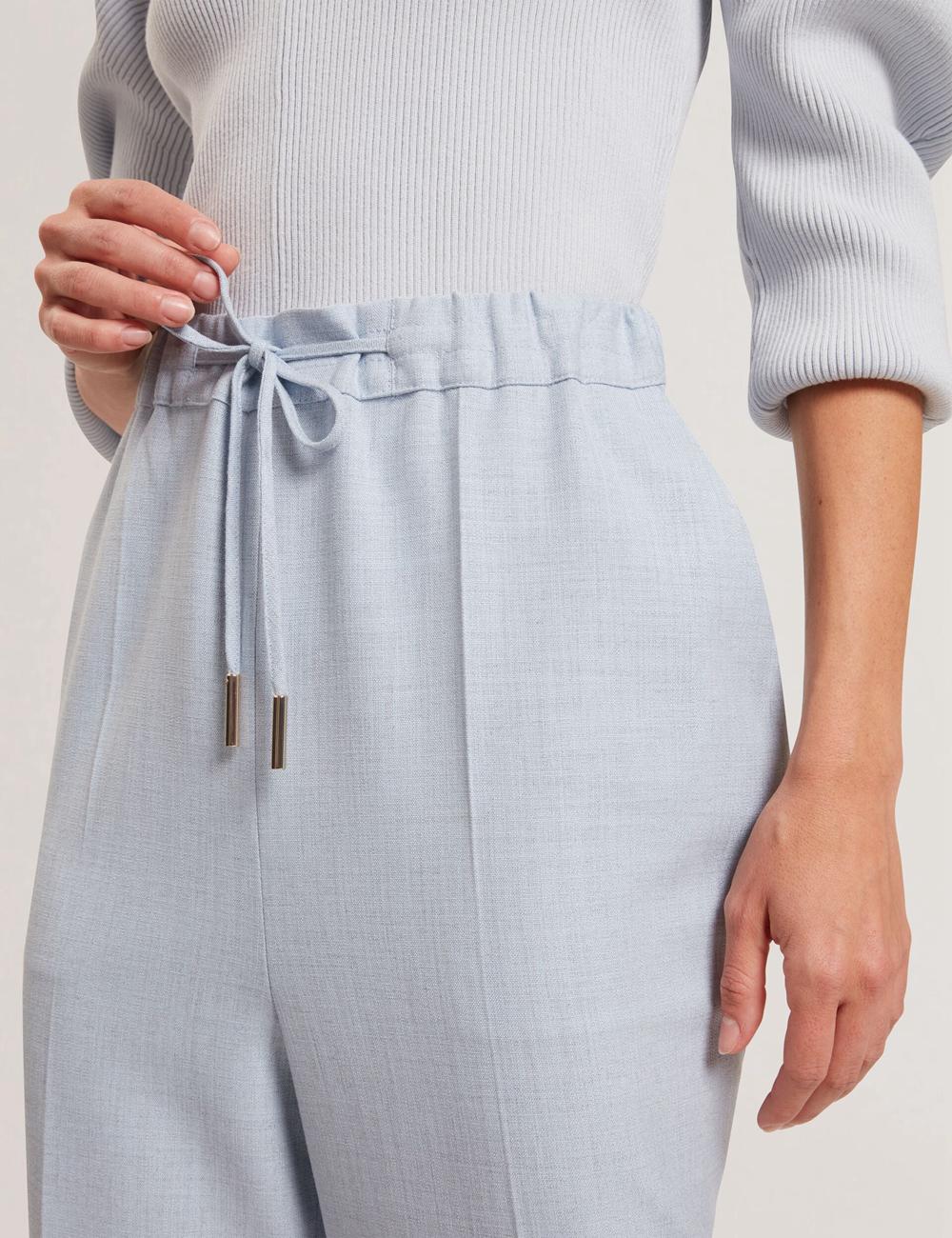 Ted Baker BALLIA - Elasticated Waist Tailored Tapered Hosen Damen Blau | EPWMQ-6540