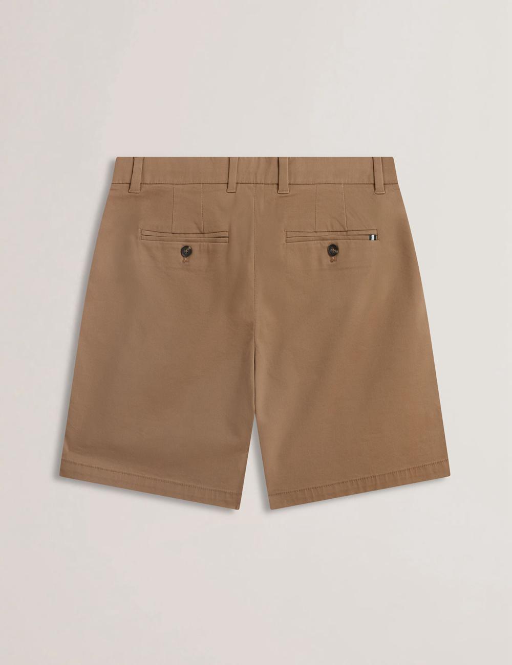 Ted Baker BARNHAM - Regular Fit Cotton Blend Chino Kurze Hose Herren Tan | NFXOJ-0748