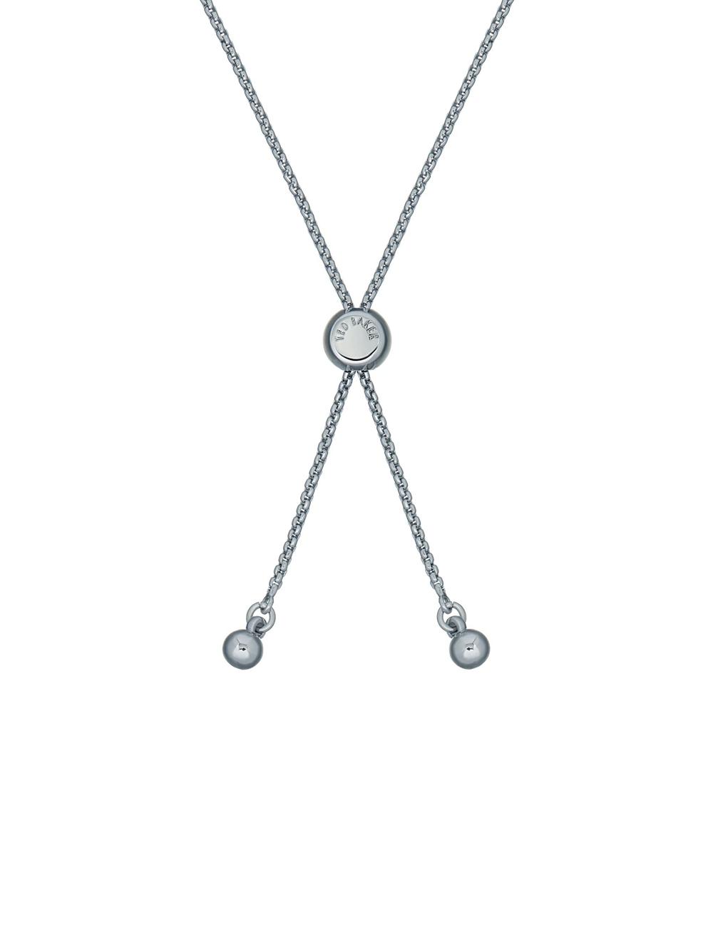 Ted Baker BARSET - Crystal Bow Adjustable Armbänder Damen Silber | DIBJW-8302