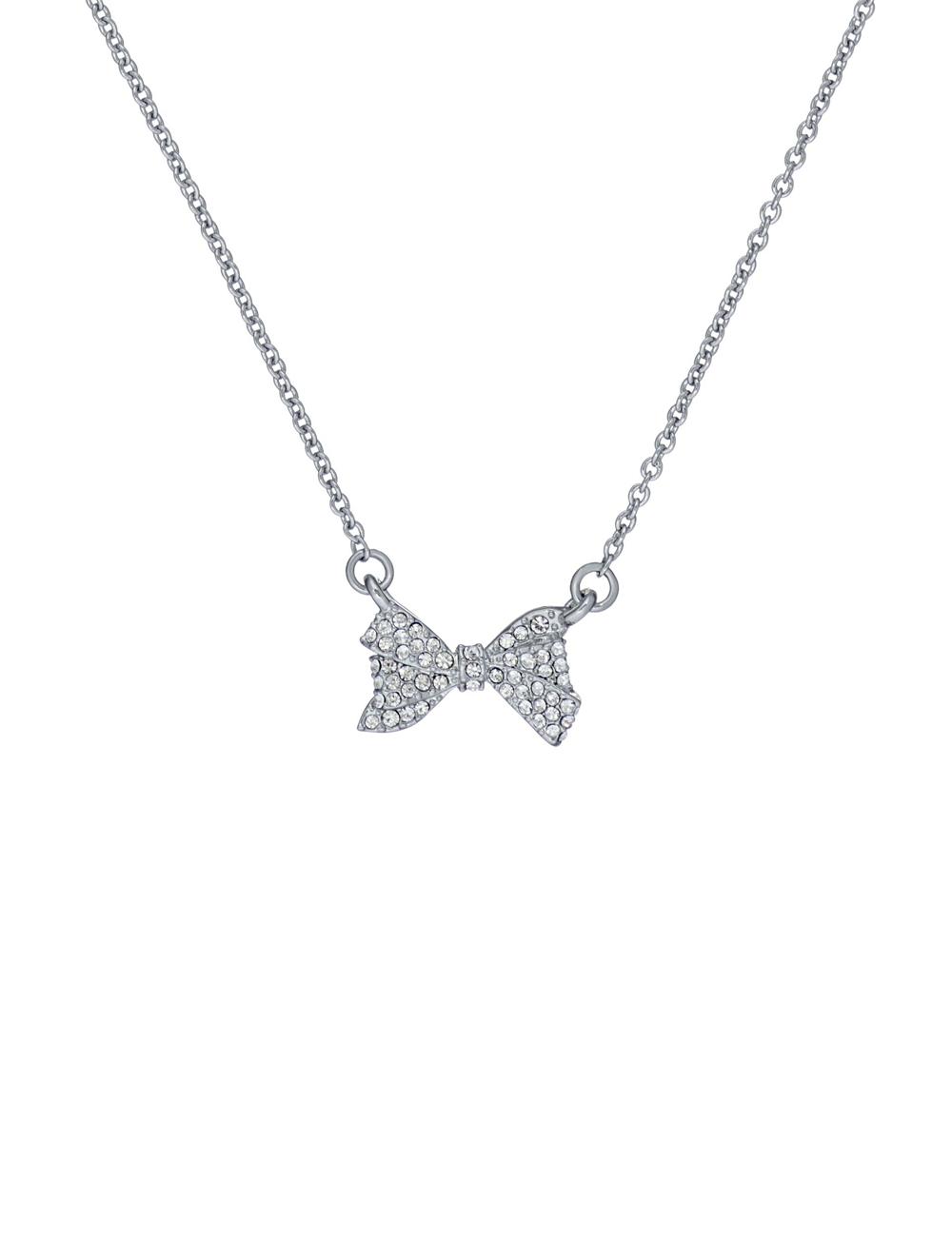 Ted Baker BARSIE - Crystal Bow Pendant Ketten Damen Silber | IJFAZ-7403