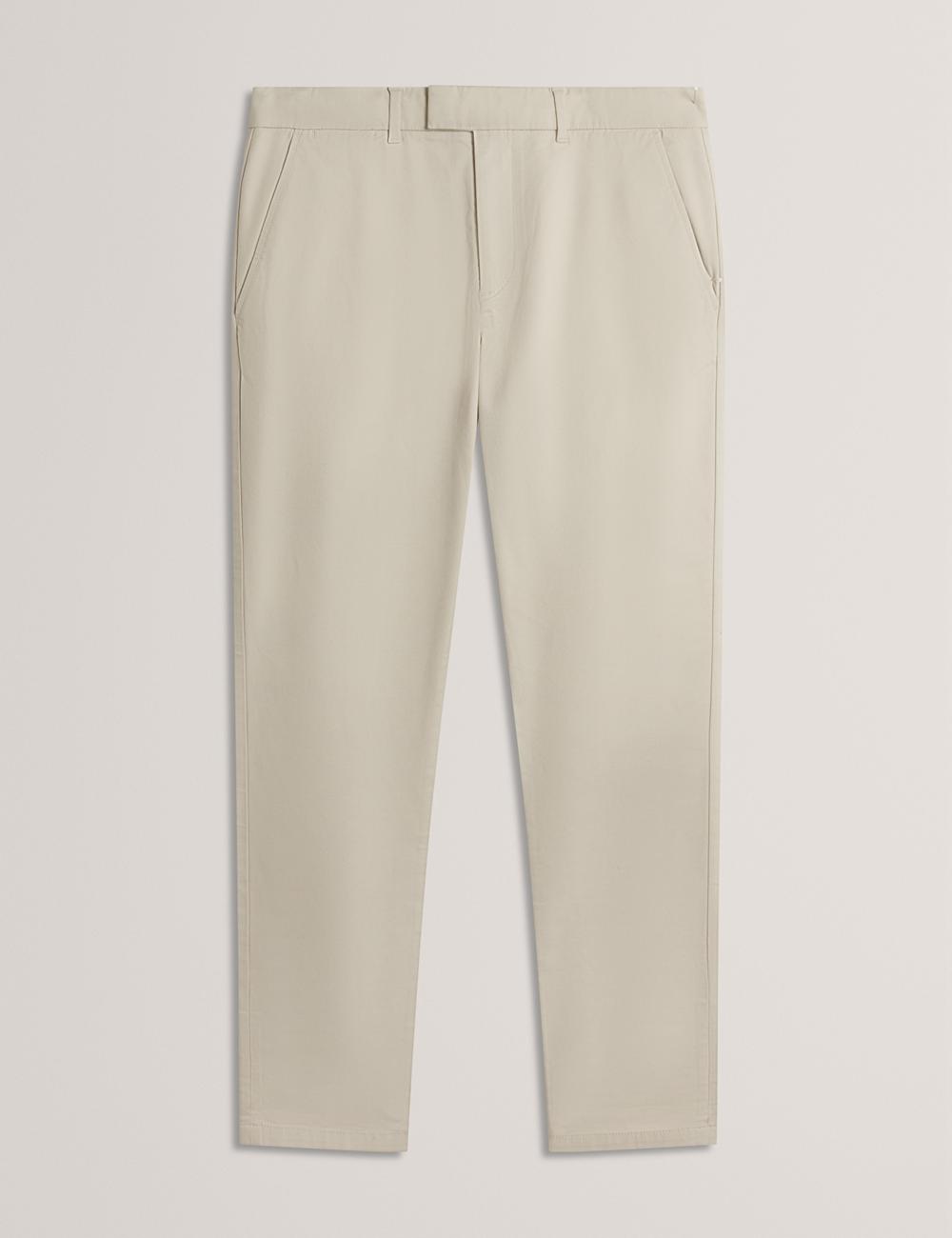 Ted Baker BATFORD - Slim Fit Cotton Blend Chinos Hosen Herren Tan | BKCYR-1728