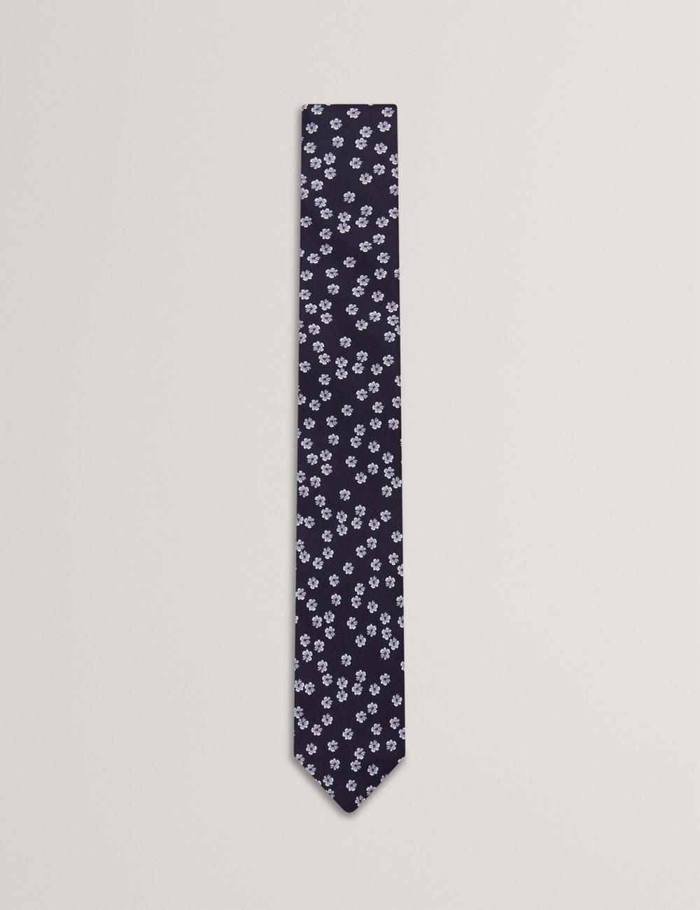 Ted Baker BENTLYY - Ditsy Floral Print Silk Krawatten Herren Navy | KORGP-5317
