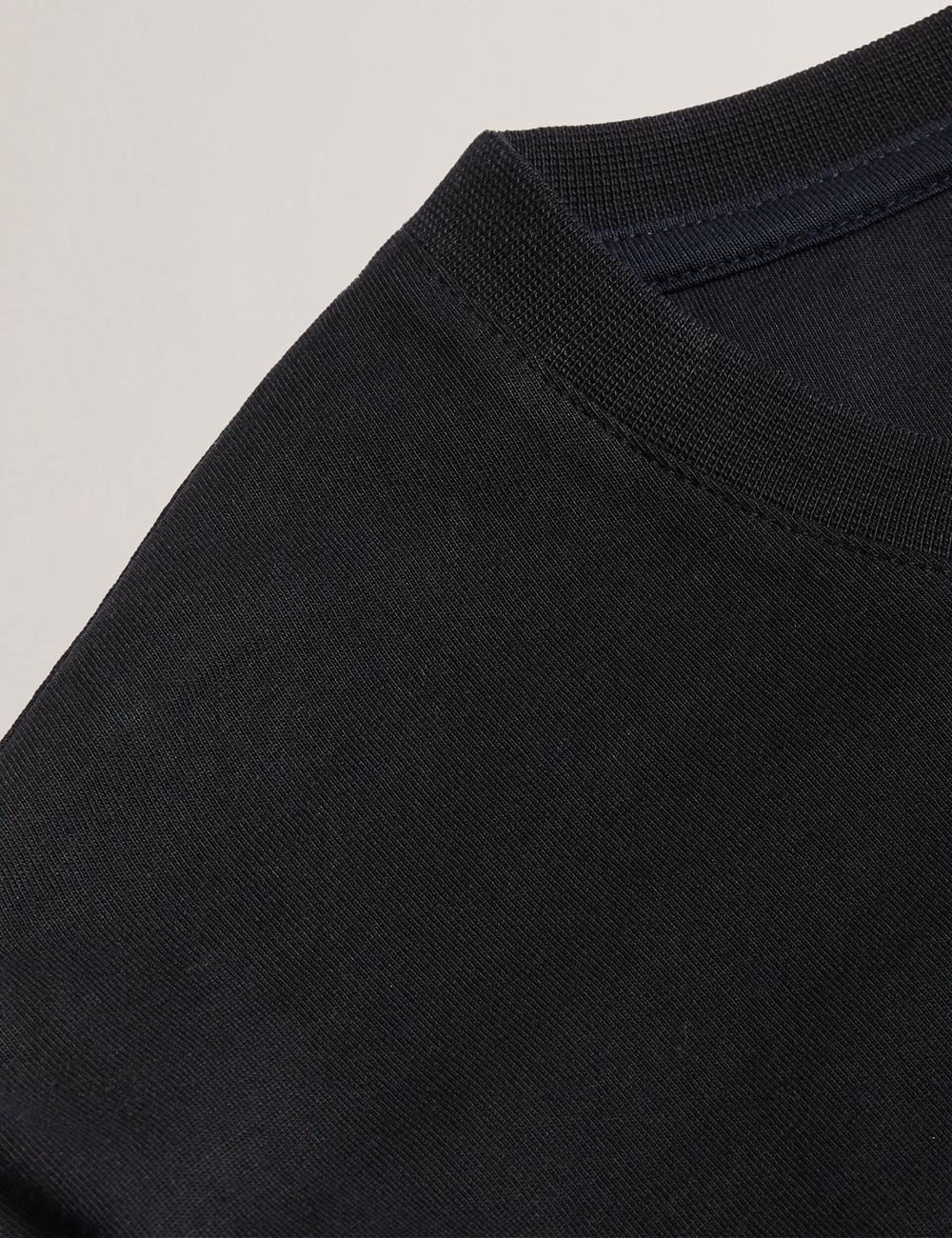 Ted Baker BEXLI - Regular Fit Long Sleeve Cotton T-shirts Herren Schwarz | WQLPN-0759