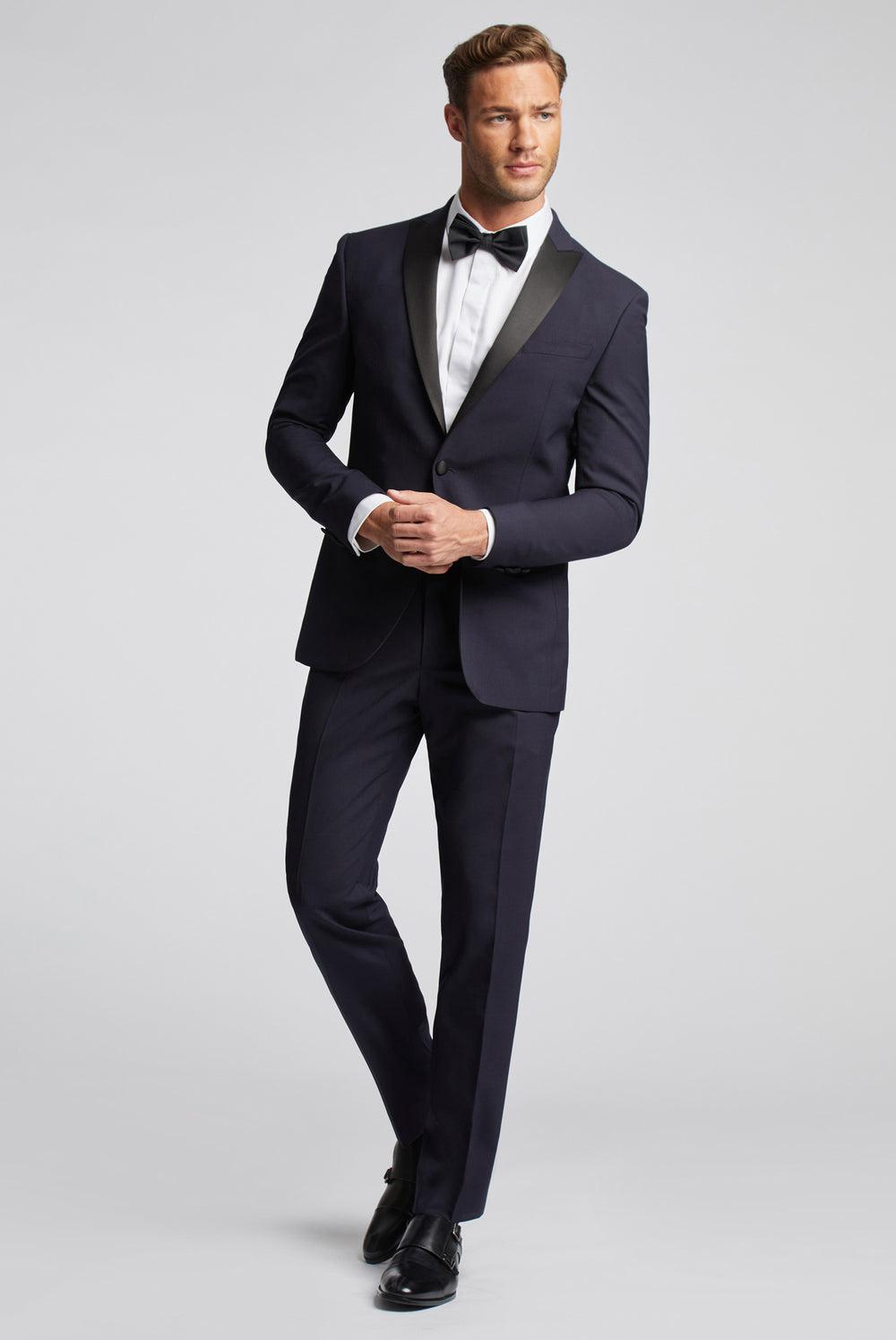 Ted Baker BREENTS - Slim Fit Navy Tuxedo Hosen Herren Navy | SLEZP-4617