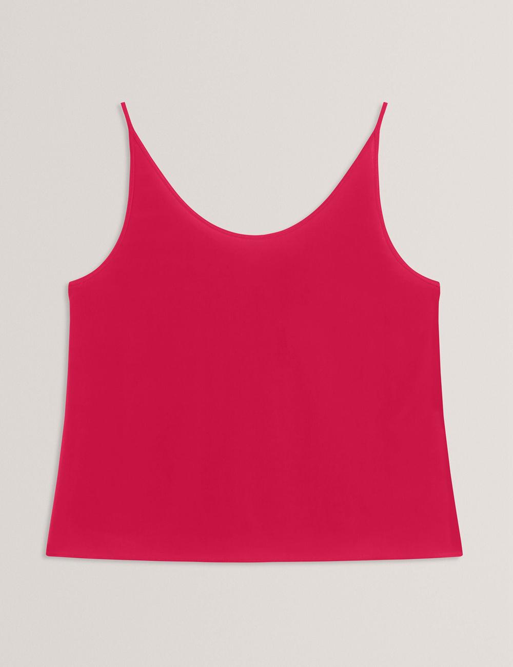 Ted Baker CADASA - Pure Silk Scoop Neck Cami Oberteile Damen Fuchsie | VOGLT-8560