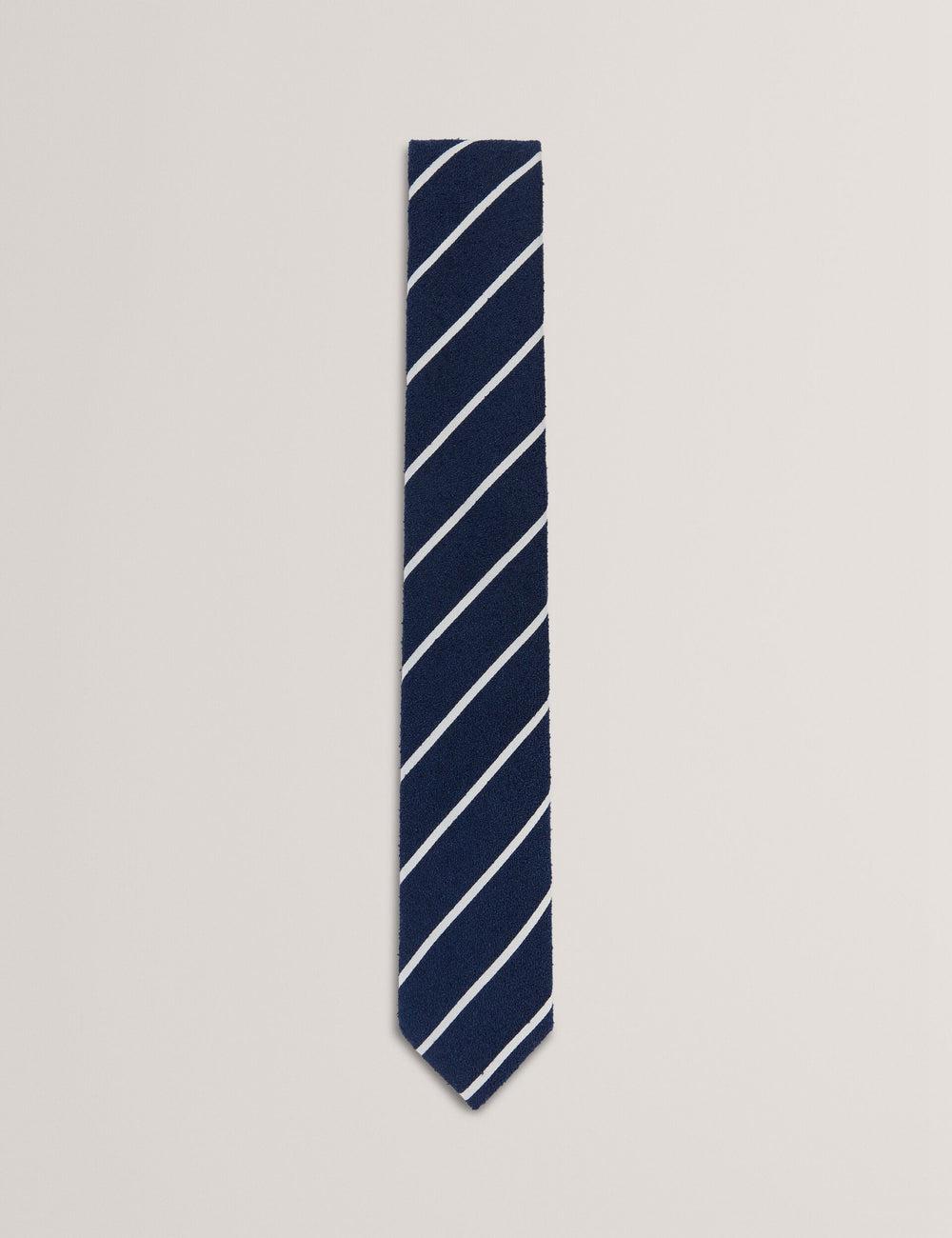 Ted Baker CAMPSEA - Boucle Texture Solid Stripe Krawatten Herren Navy | TRMKU-3471