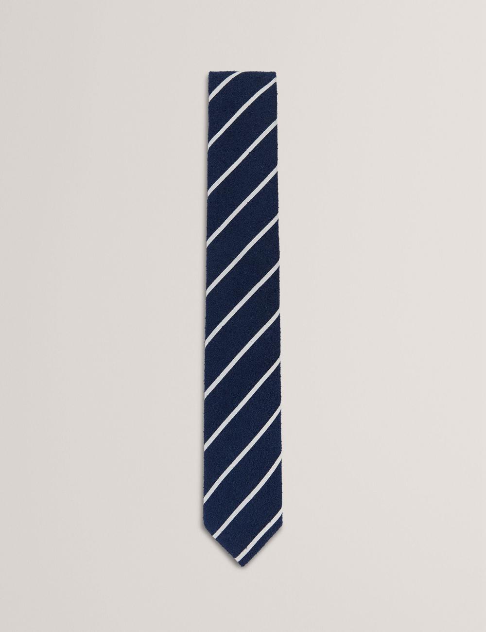Ted Baker CAMPSEA - Boucle Texture Solid Stripe Krawatten Herren Navy | TRMKU-3471