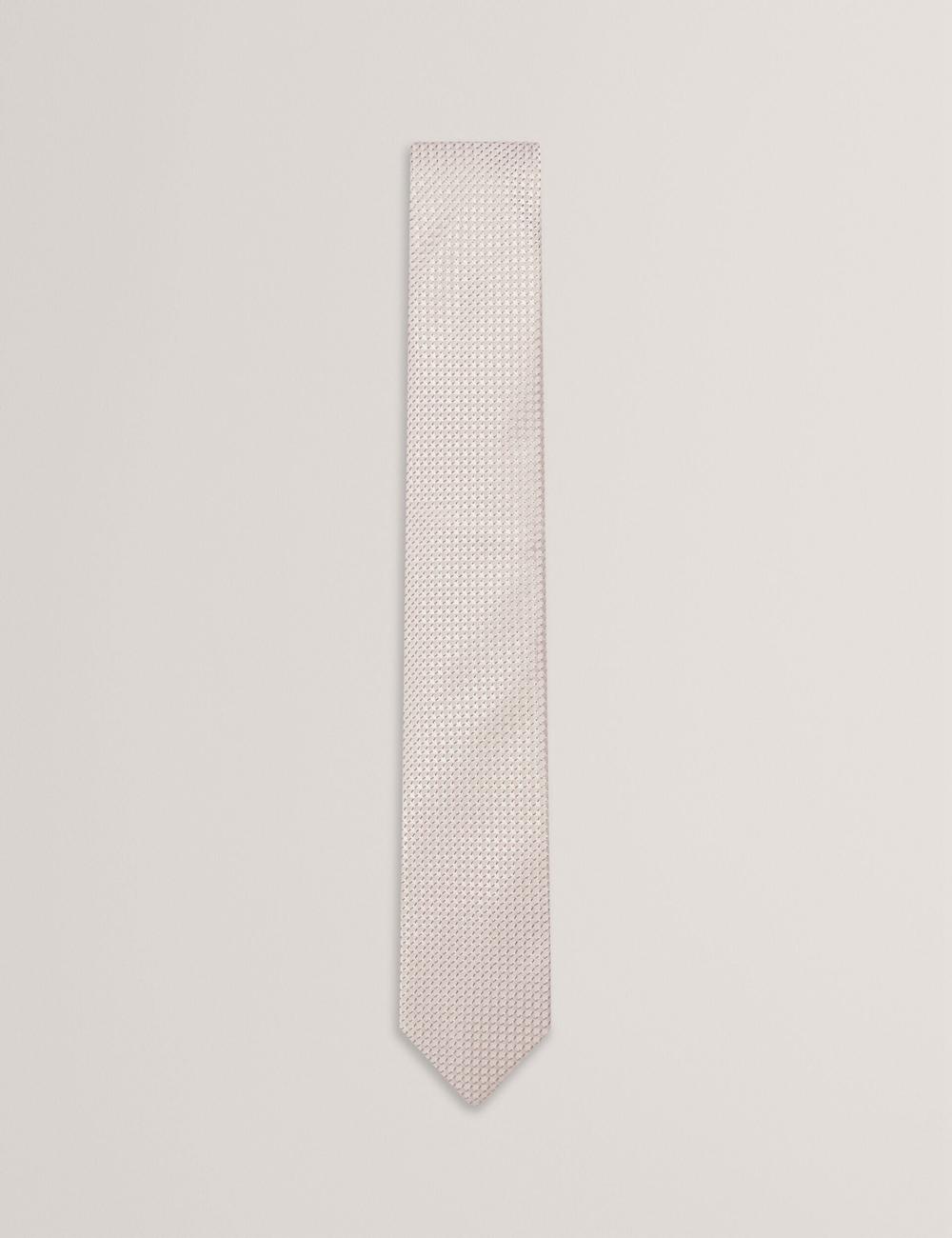 Ted Baker CANEDON - Textured Tonal Weave Silk Krawatten Herren Stone | EDXKR-6078