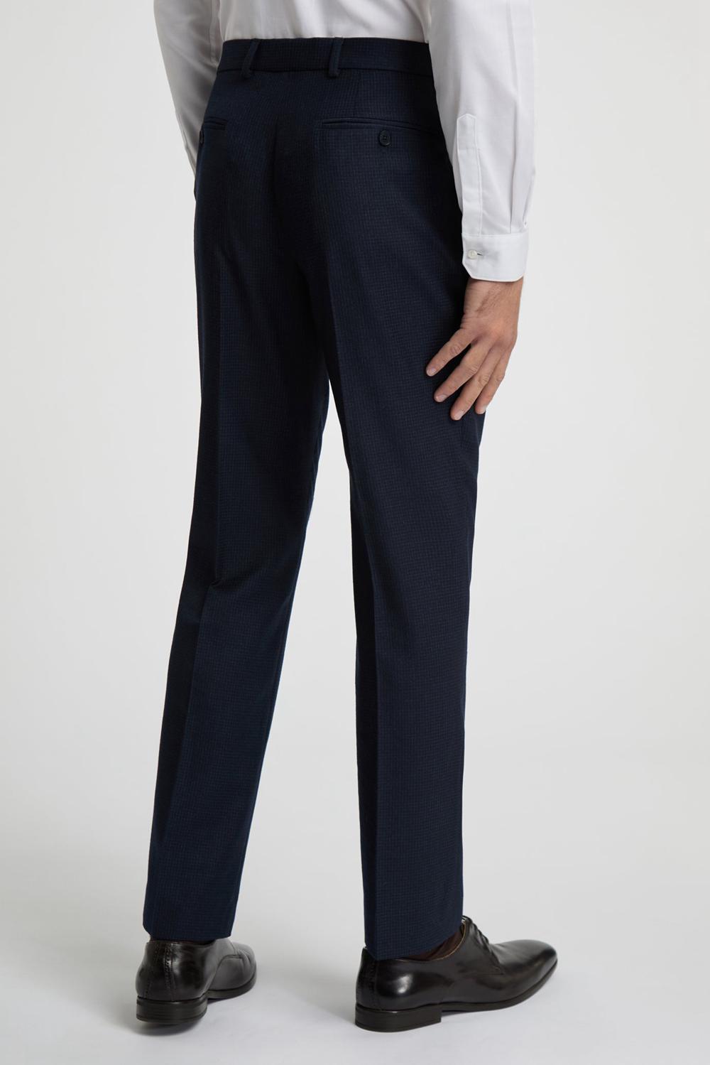 Ted Baker CANISTS - Grid Check Regular Fit Suit Hosen Herren Navy | WVGRN-5687