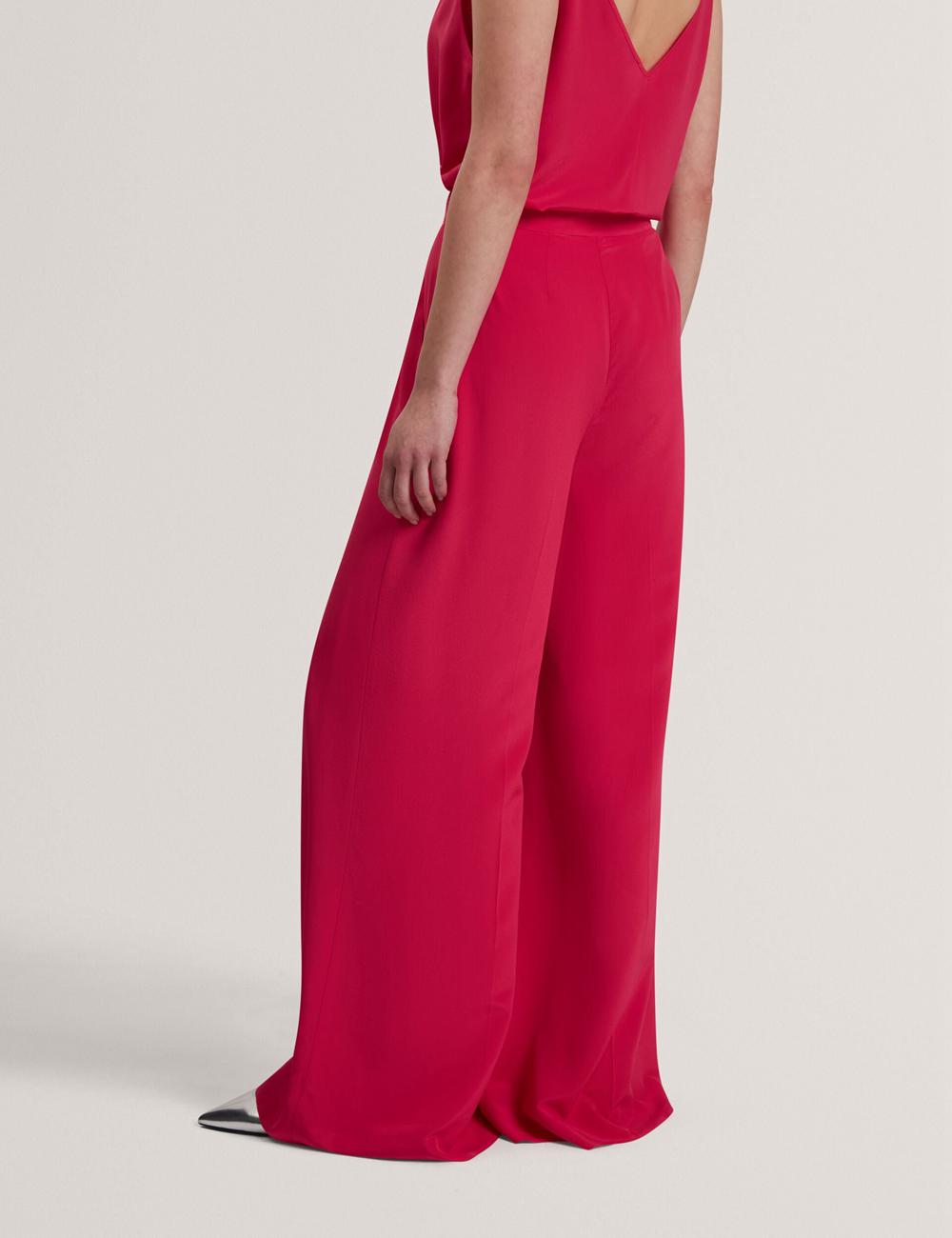 Ted Baker CARLOET - Silk Wide Leg Tailored Hosen Damen Fuchsie | FASBV-4798