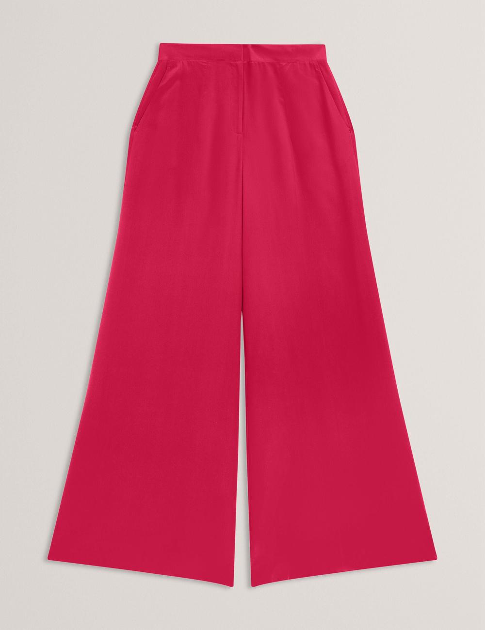 Ted Baker CARLOET - Silk Wide Leg Tailored Hosen Damen Fuchsie | FASBV-4798