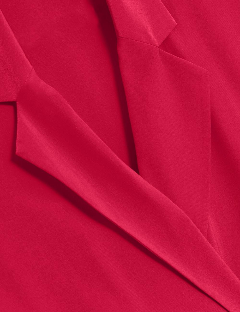 Ted Baker CARLOE - Silk Short Sleeve Blazer Damen Fuchsie | LJHTV-8056