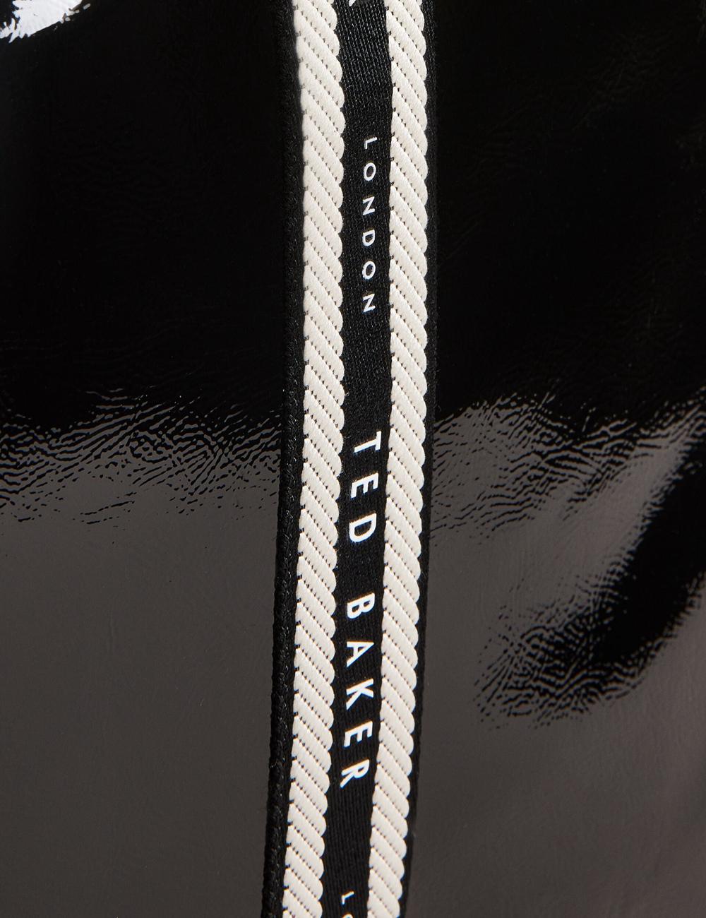 Ted Baker CELINIE - Branded Webbing Faux Leather Tragetaschen Damen Schwarz | DJTXF-2975