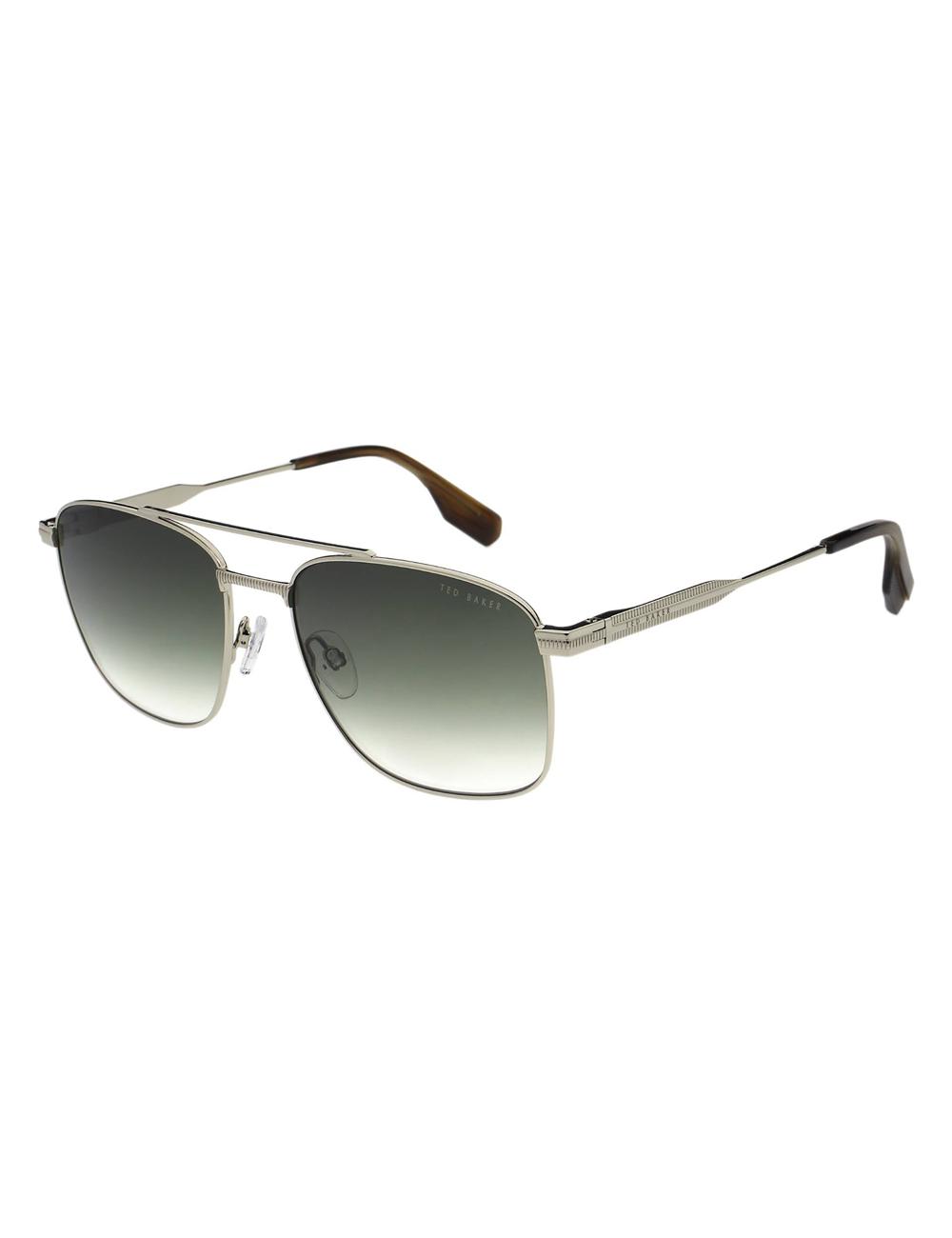 Ted Baker CHASE - Metal Frame Navigator Sonnenbrille Herren Silber | WNCYE-2091