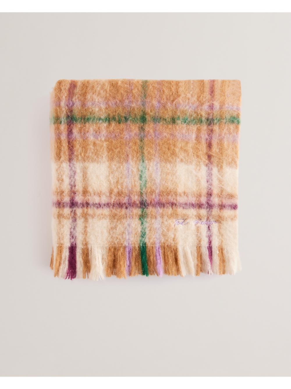 Ted Baker CHELLIS - Checked Fringed Edge Woven Schals Damen Multicol | AJGDX-3179