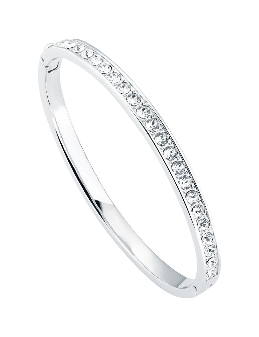 Ted Baker CLEMARA - Crystal Hinge Bangle Armbänder Damen Silber | OPLTN-0345