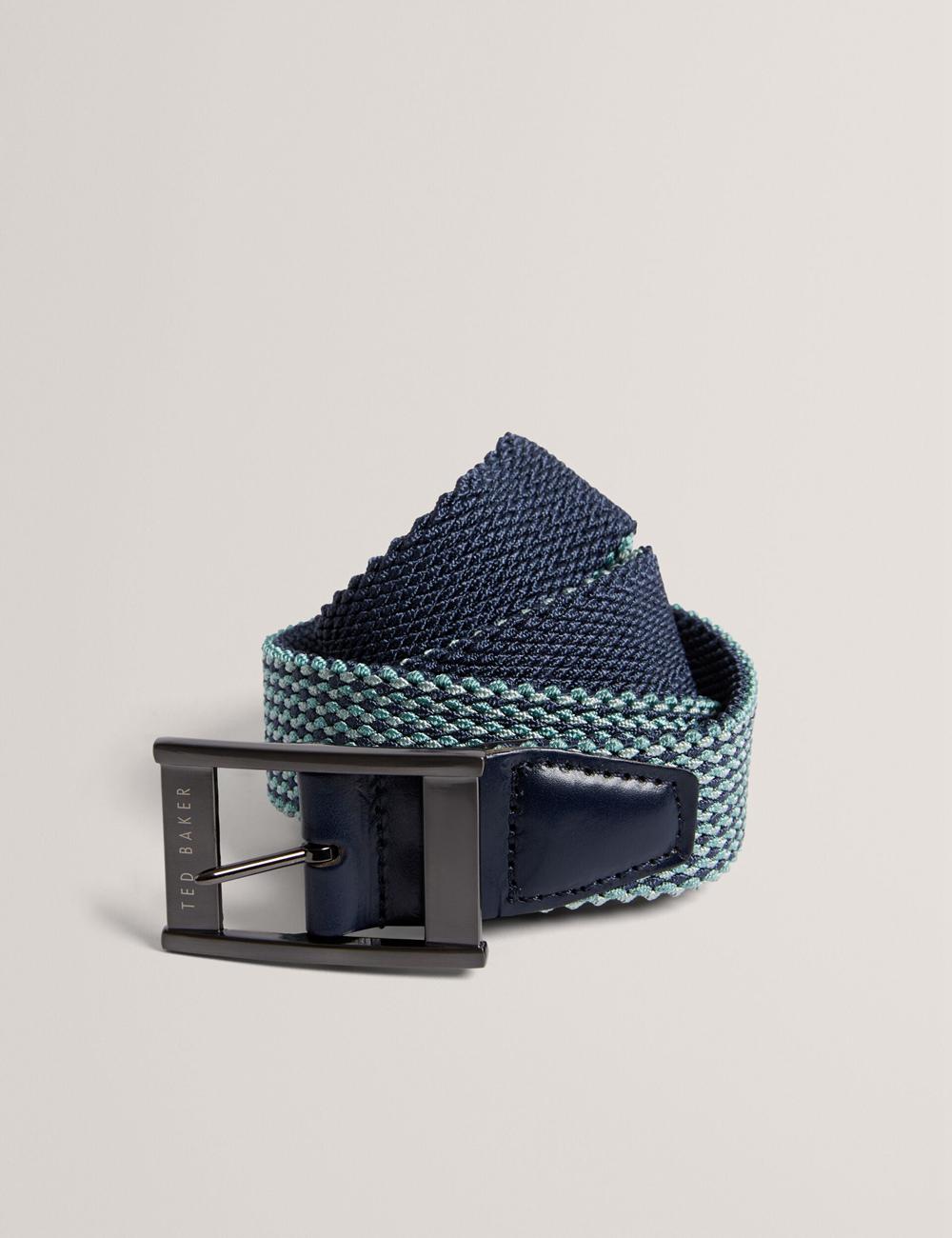 Ted Baker COLUMMM - Reversible Woven Elasticated Gürtel Herren Navy | GFAUY-5613