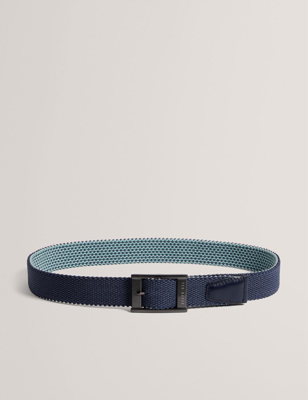 Ted Baker COLUMMM - Reversible Woven Elasticated Gürtel Herren Navy | GFAUY-5613