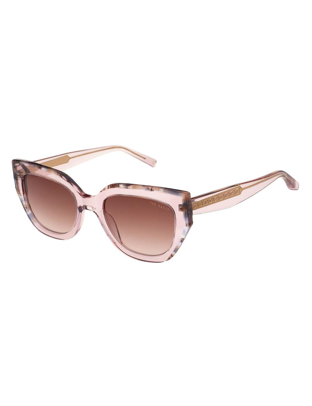 Ted Baker CORAL - Chunky Cat Eye Acetate Sonnenbrille Damen Rosa | KLHZO-0284