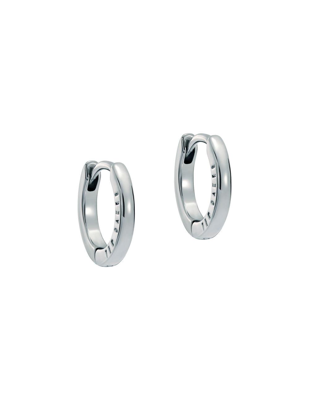 Ted Baker CRISLIE - Engraved Logo Small Hoop Ohrringe Damen Silber | UIHJA-7930