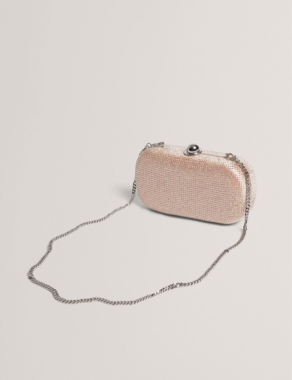 Ted Baker CRYZELA - Crystal Embellished Satin Hard Unterarmtasche-Taschen Damen Rosa | ALPEM-6395