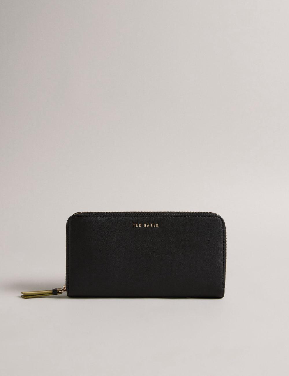 Ted Baker DARCIEA - Smooth Leather Zip Around Large Geldbörse Damen Schwarz | DAKEU-9058