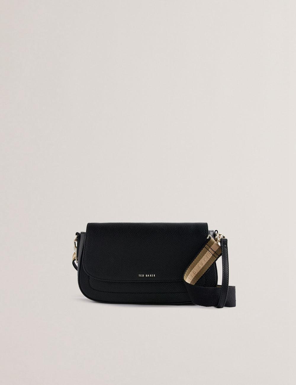 Ted Baker DARILIE - Leather Webbing East West Satchel Schulranzen Damen Schwarz | PCOBA-5928