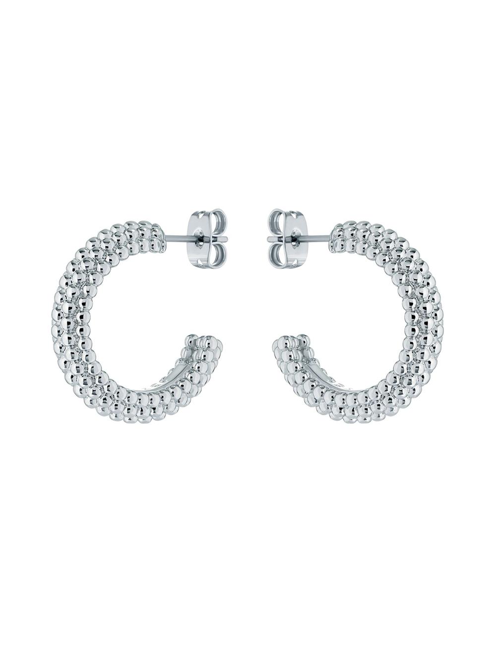 Ted Baker DOTETTA - Dotted Texture Hoop Ohrringe Damen Silber | ETBKF-5901