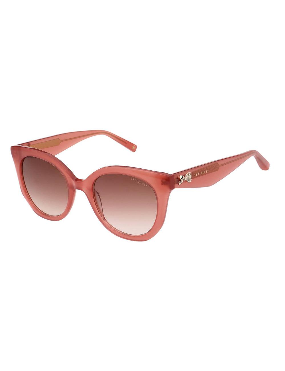 Ted Baker ELEN - Oversized Cat Eye Bow Detail Sonnenbrille Damen Rosa Rosa | HZTIN-0392