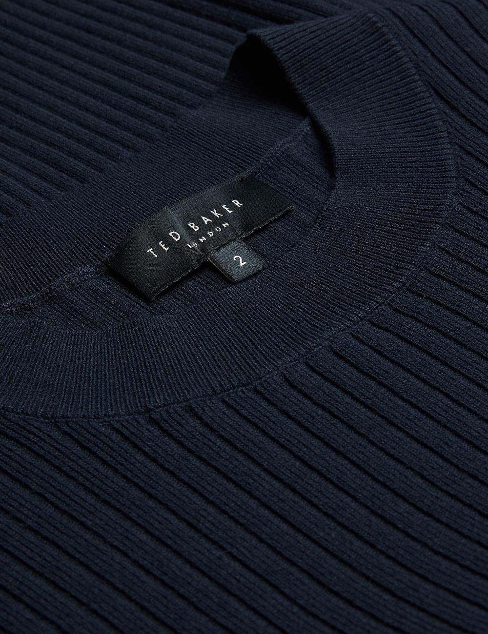 Ted Baker ELLIHAA - Ribbed Knit Half Sleeve Oberteile Damen Navy | AMLIG-7184